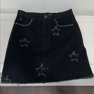 Saint Laurent dark denim jean skirt